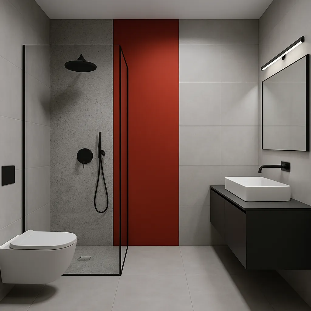 Original modern bathroom before AI redesign