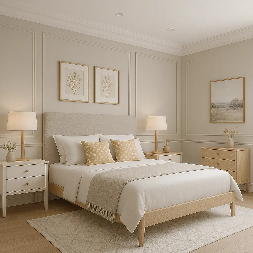 Original Scandinavian bedroom before AI redesign