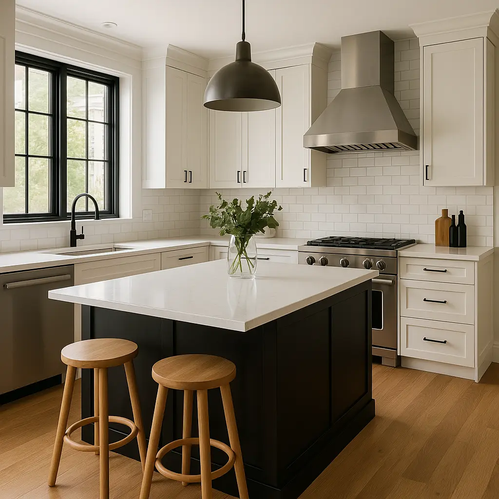 Original contemporary kitchen before AI redesign